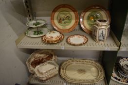 Quantity of decorative china to include a large tree and well meat dish.