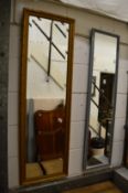 Two narrow mirrors.