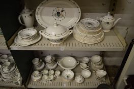 Floral decorated dinner service.