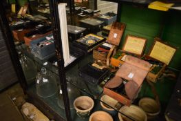 A collection of portable electrical testing devices.