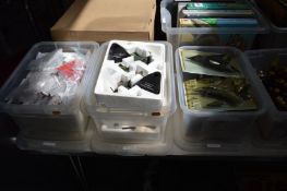 A collection of model aircraft.