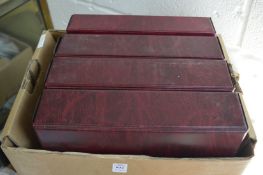 Four albums of cigarette cards.