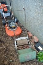An old Ransomes hand operated lawn mower.