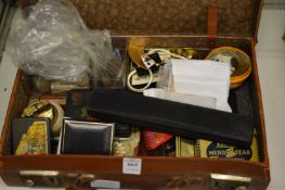 A box of miscellaneous collectables.