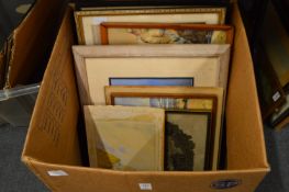 Quantity of decorative paintings and prints.