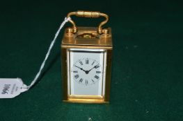 A good miniature brass carriage clock.