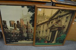 Fred Taylor, two colour lithographic posters, framed and glazed.