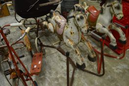 A Mobo tin plate rocking horse.