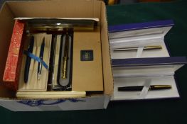 Collection of pens by Waterman, Cross etc.