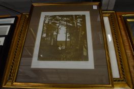 Christopher Penny, Country Matters IV, sepia tone print together with a print depicting a guitar