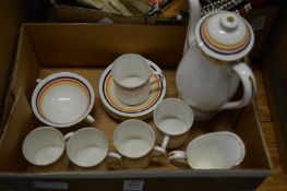 A stylish Royal Doulton porcelain coffee service.