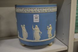 A Wedgwood blue jasperware jardiniere.
