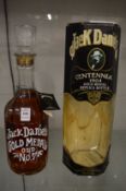 Jack Daniels Centennial 1904 gold medal replica bottle, 1.5 litres with original box.