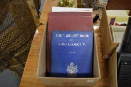 A box containing vintage Royal memorabilia books to include Coronation of King George VI and Queen