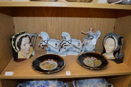 Decorative china to include Doulton character jugs.