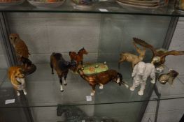 Beswick and other animals and birds.