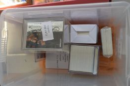 A box of adult collectors cards.