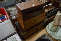 Three 19th century mahogany writing slopes.