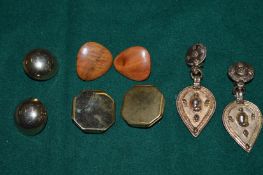 Four pairs of vintage style earrings.