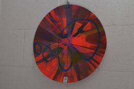 After Damien Hirst, a spin painting on card.