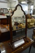 A mahogany framed dressing table mirror.