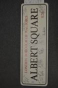 Eastenders interest, Albert Square plaque signed by cast members together with a photograph of