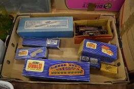 Hornby O gauge clockwork loco and other items.