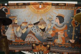An Egyptian revival wall hanging.
