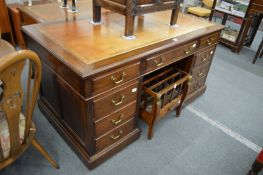 A good mahogany pedestal desk.