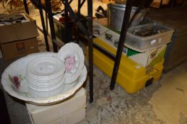 Quantity of dinner ware, cutlery, a fish kettle etc.