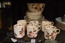 Floral decorated part tea service.