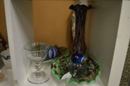 Colourful glassware.