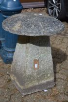 A composite staddle stone.