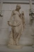 A Minton parian ware figure of classical semi-female nude.
