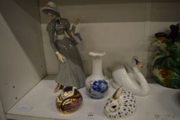 20th century collectables to include Crown Derby, Lladro and Royal Copenhagen.