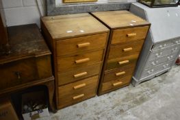 A pair of pedestal chests.