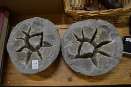 A two part crystal sample.