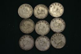 A collection of Chinese coins.