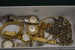 Various ladies wristwatches, necklaces etc.