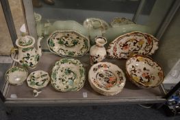 A collection of Masons china to include Chartreuse, Mandarin, Manderlay and Brown Velvet.