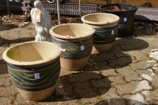 Four garden pots.