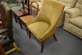 An upholstered side chair.