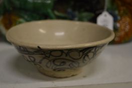 A small Chinese earthenware bowl.