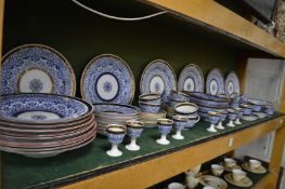 Quantity of Royal Worcester porcelain with blue and gilt decoration.