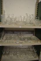 Quantity of cut glassware.