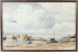 ARTHUR SHELDON PHILIPS (1914-2001) Farmland landscape watercolour signed 34.5 x 53cm