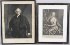 AFTER JOHN VANDERBANK (1694-1739) 'Mrs Anastatia Robinson' mezzotint by I Faber dated 1727 with