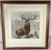 THOMAS LANDSEER AFTER EDWIN LANDSEER (1802-1873) 'Monarch of the Glen' engraving published by