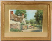 HORACE MUMMERY 'A Country Lane nr Watchett Somersetshire' oil on canvas board signed bears