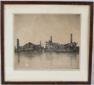 MORTIMER MENPES (1855-1938) 'Hammersmith' etching signed in pencil inscribed label verso 23 x 27cm